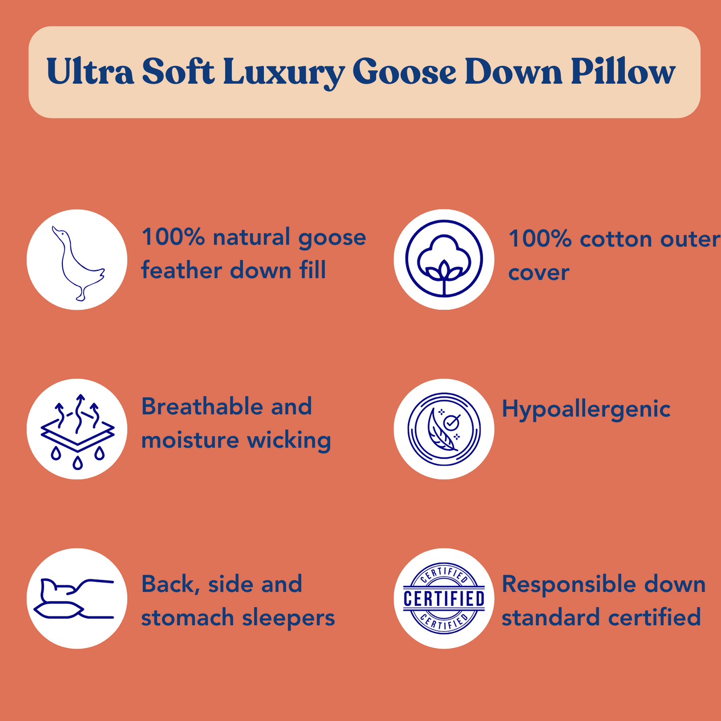 DreamNest - Luxury Goosedown Pillow