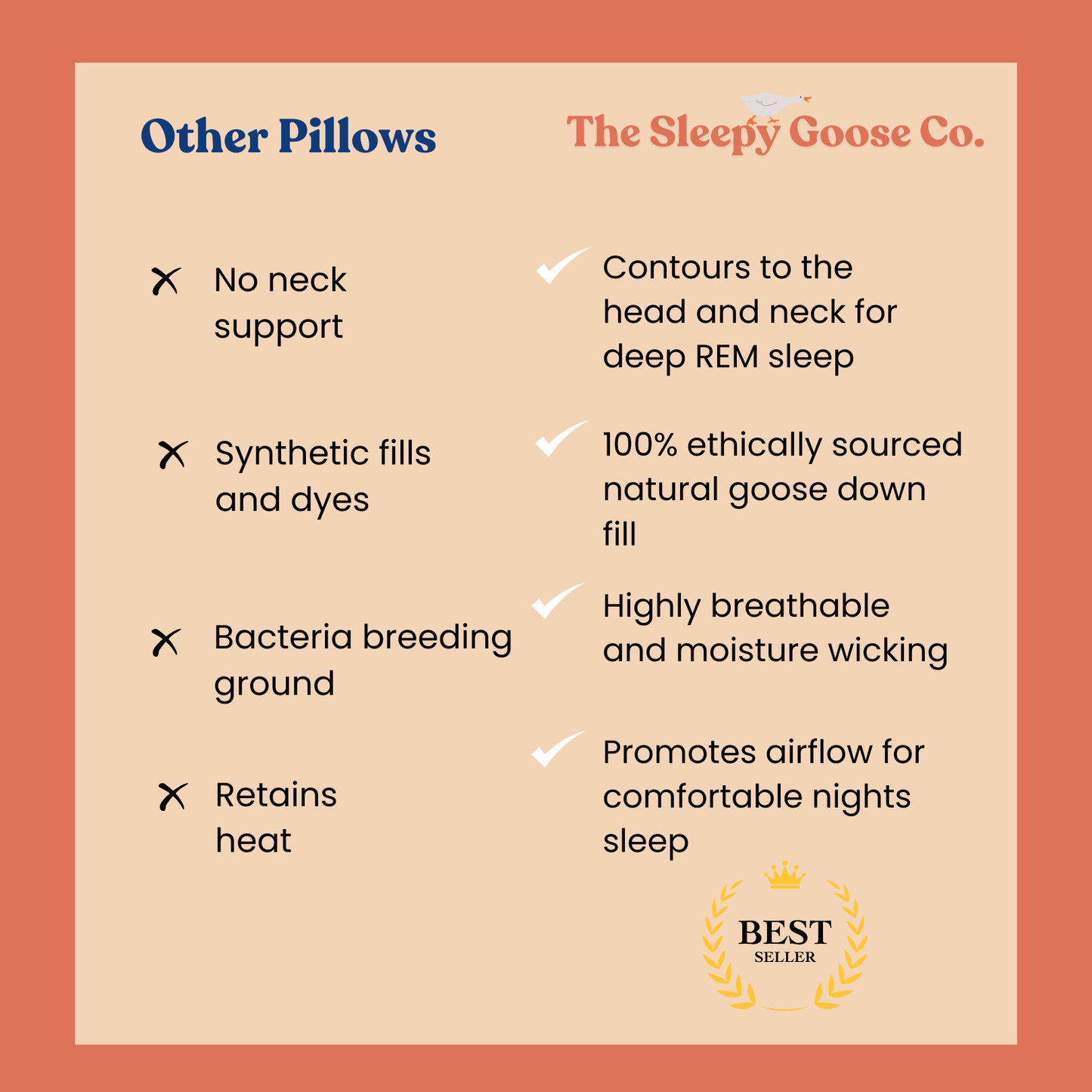 DreamNest - Luxury Goosedown Pillow